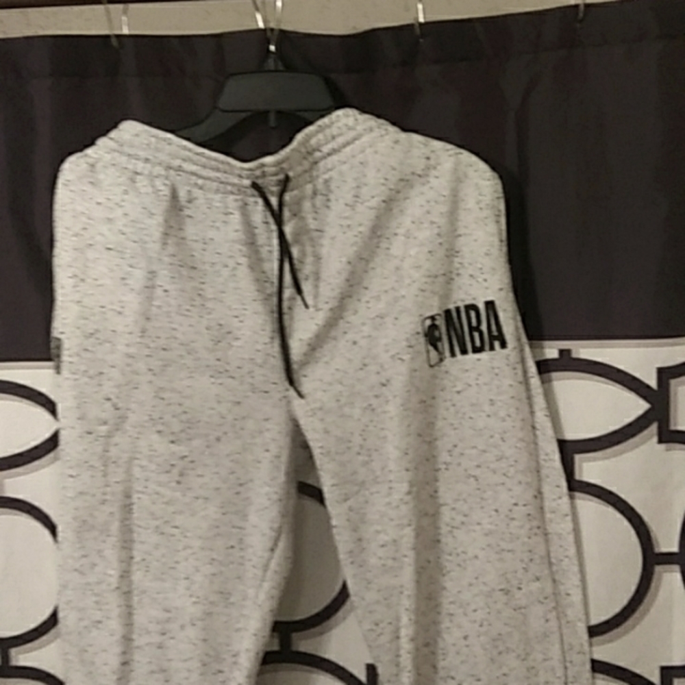 NBA sweat pants white with spotted black marks